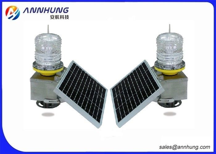 SUS304 Stainless Steel Body 32.5cd Flashing LED Solar Powered Aviation Lights