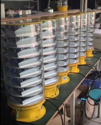 Заводская прямая высокоинтенсивная водонепроницаемая IP67 светодиодная авиационная заградительная лампа с углом луча 360 градусов и интенсивностью 200 000 кд